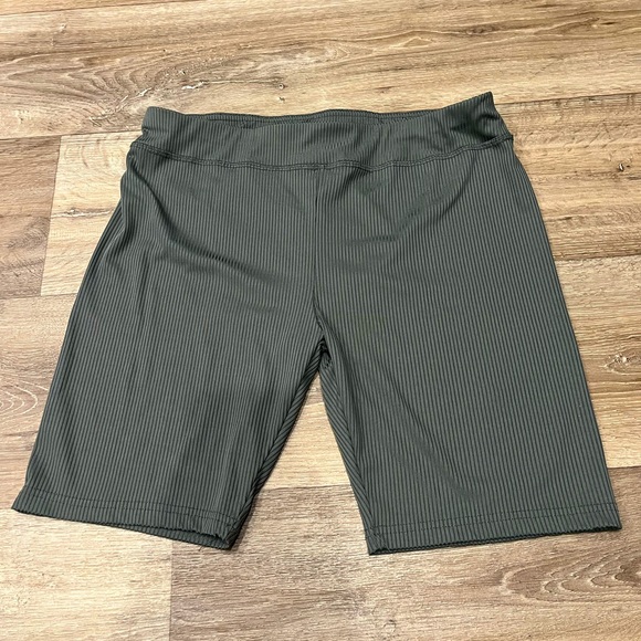Green Biker Shorts - Picture 1 of 3